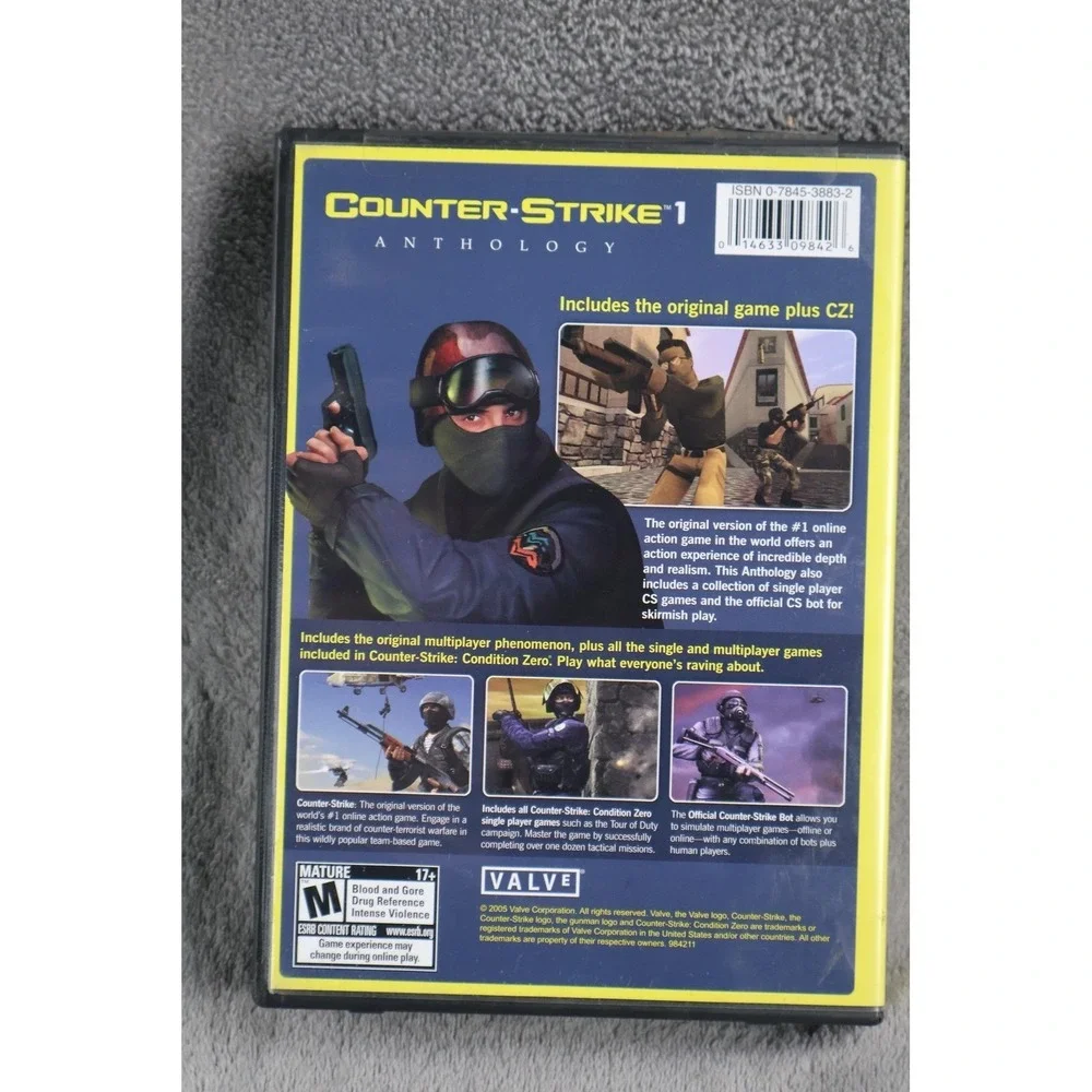 Counter-Strike 1 Anthology PC Video Game Valve M Mature NTSC-U/C Shooter 2005‎